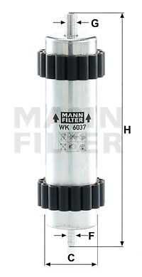 Топливный фильтр MANN-FILTER WK6037