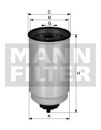 Топливный фильтр MANN-FILTER WK880