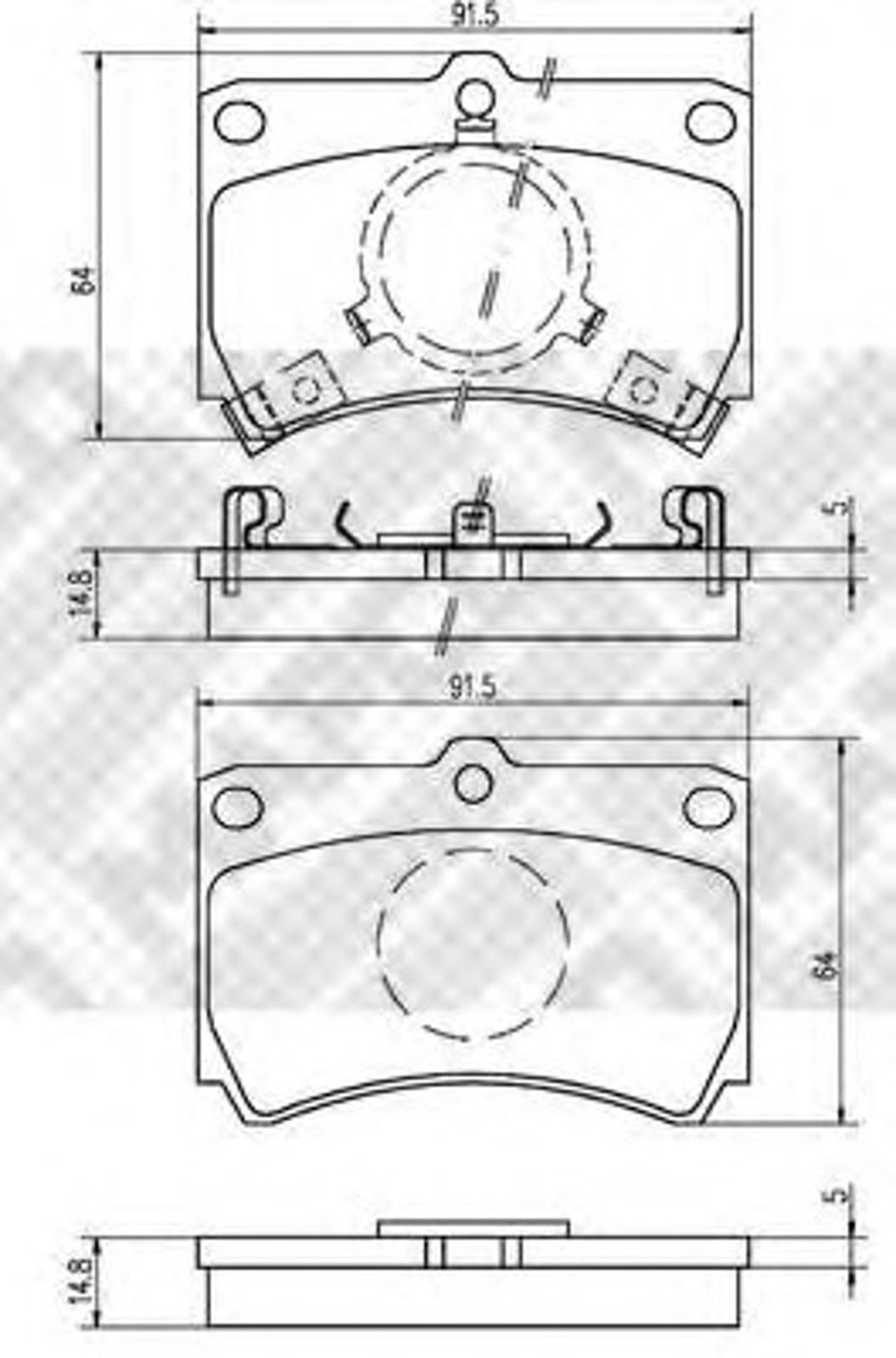 6335 MAPCO Колодки тормозные дисковые