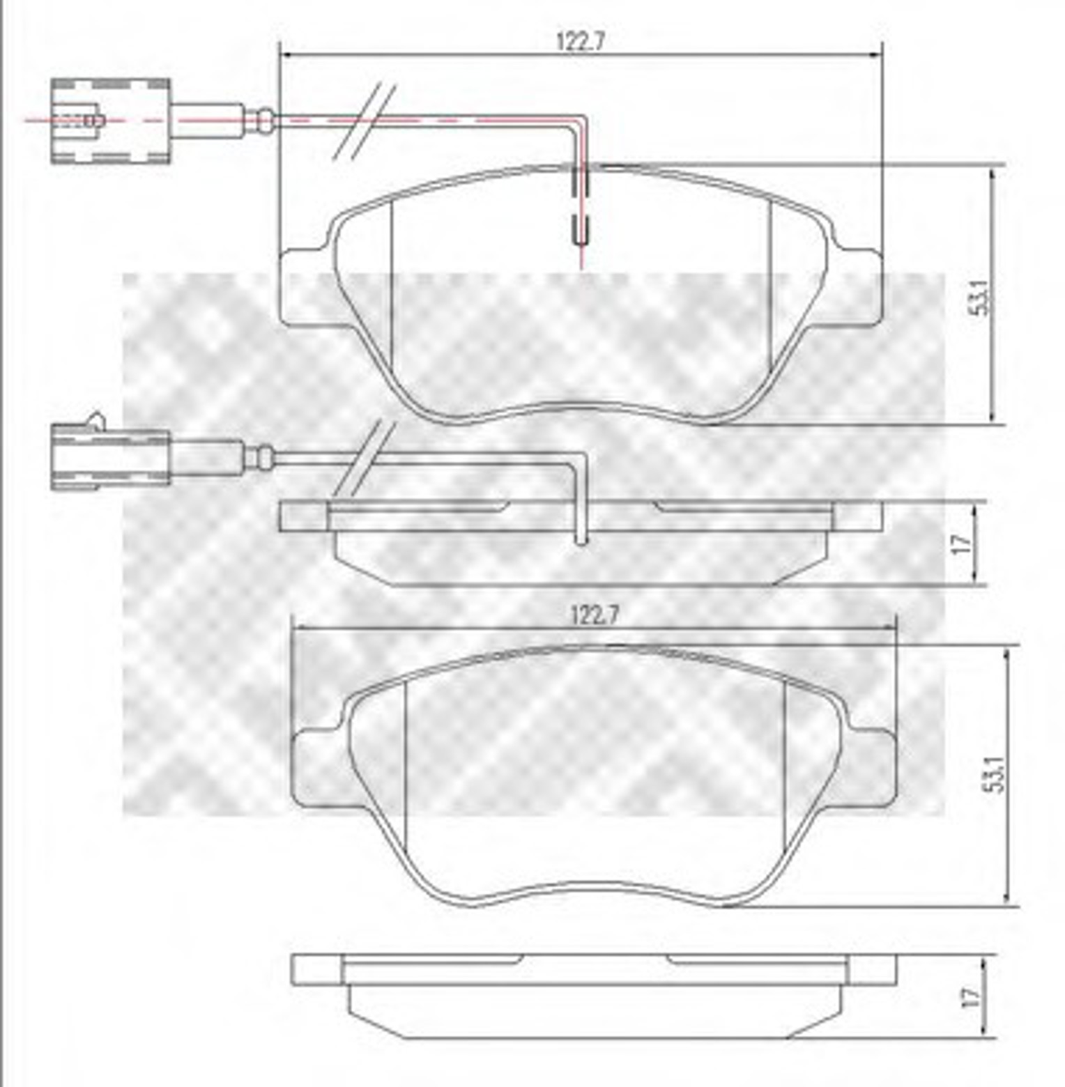 Колодки тормозные дисковые MAPCO 6560