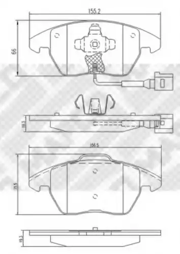 Тормозные колодки MAPCO 6695