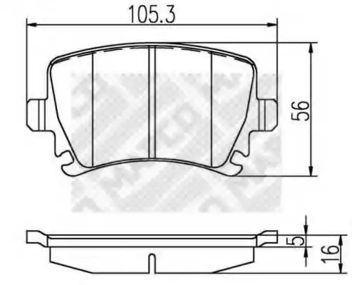 6696 MAPCO Тормозные колодки