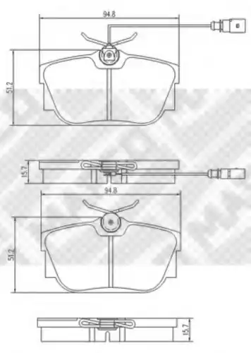 6715 MAPCO Тормозные колодки