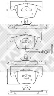 6791 MAPCO Тормозные колодки