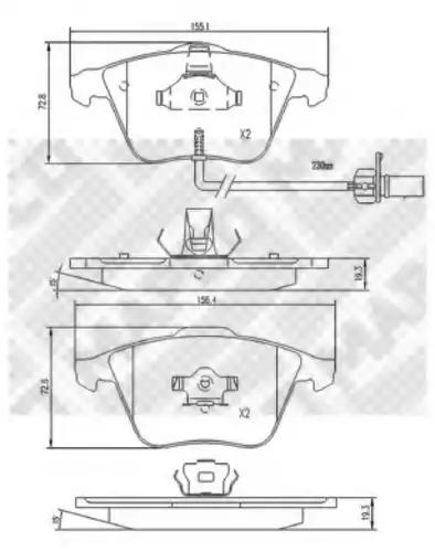 Тормозные колодки MAPCO 6792