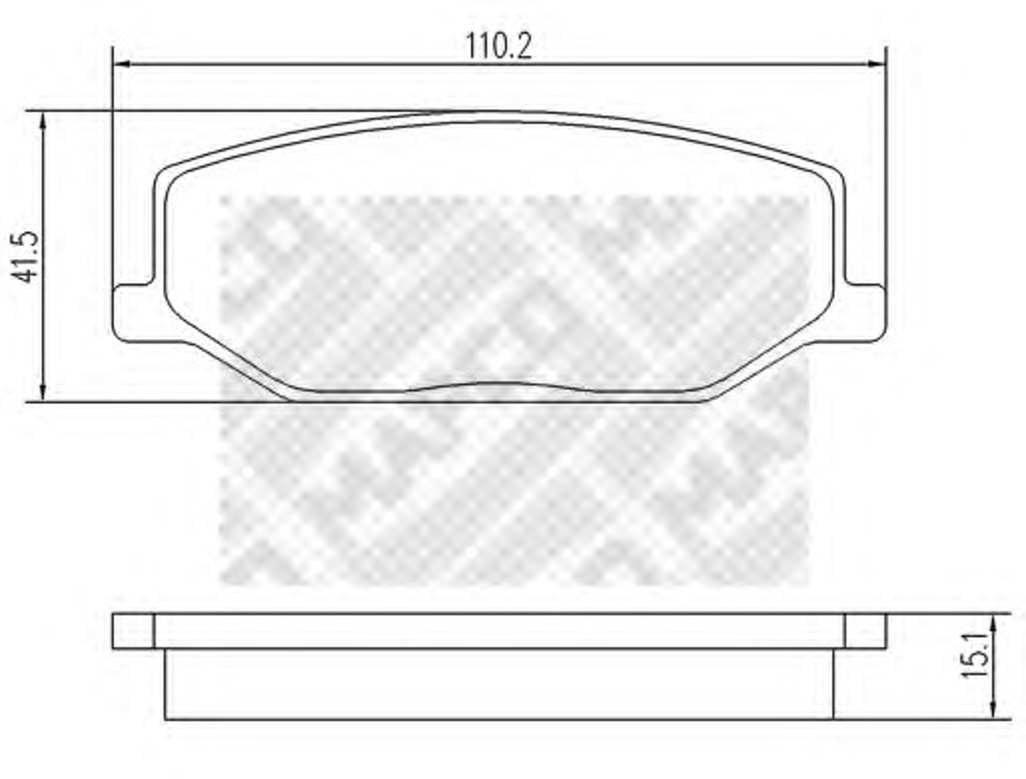 6804 MAPCO Комплект тормозных колодок, дисковый тормоз