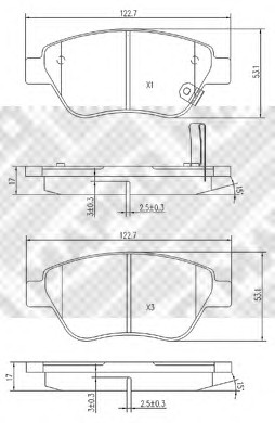 6805 MAPCO Тормозные колодки