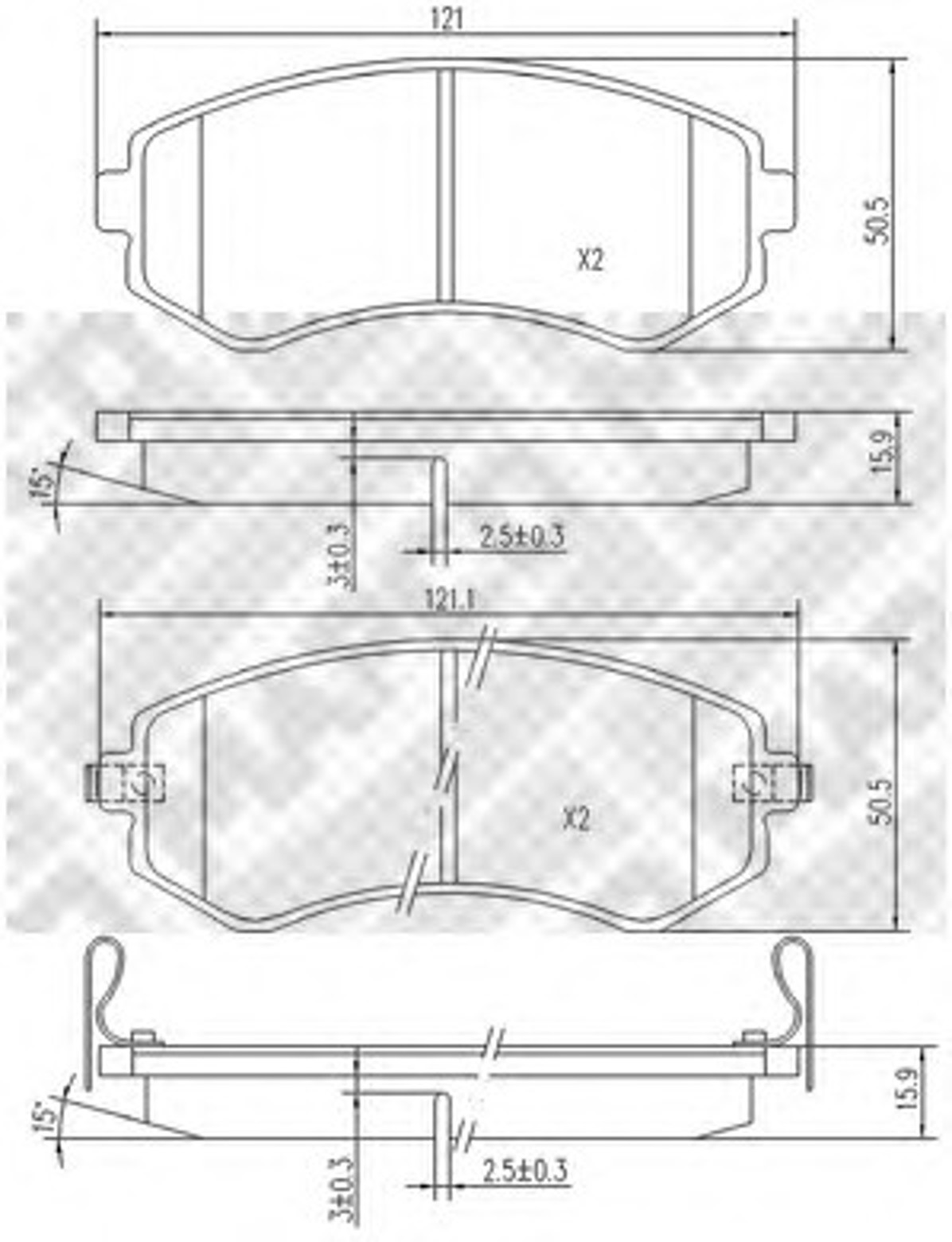 6810 MAPCO Колодки тормозные дисковые