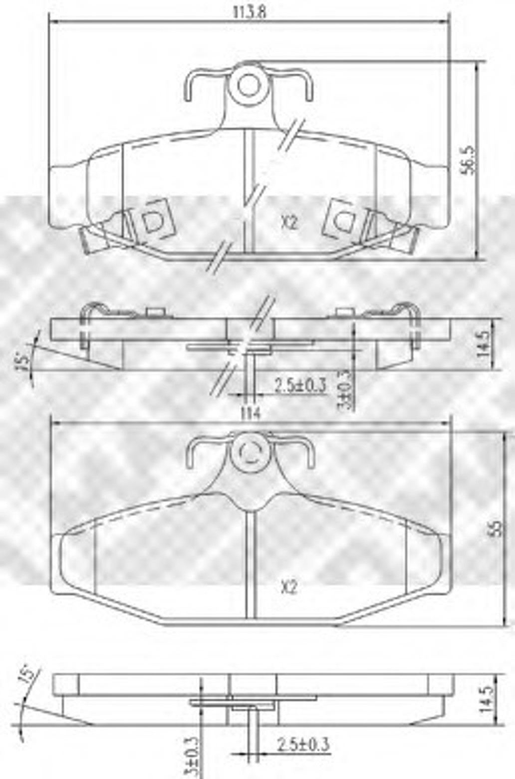 Колодки тормозные дисковые MAPCO 6819