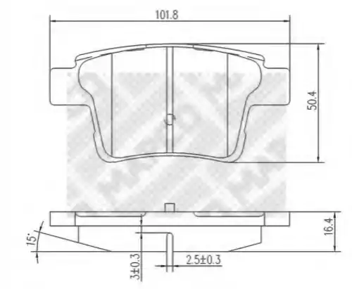 Тормозные колодки MAPCO 6821