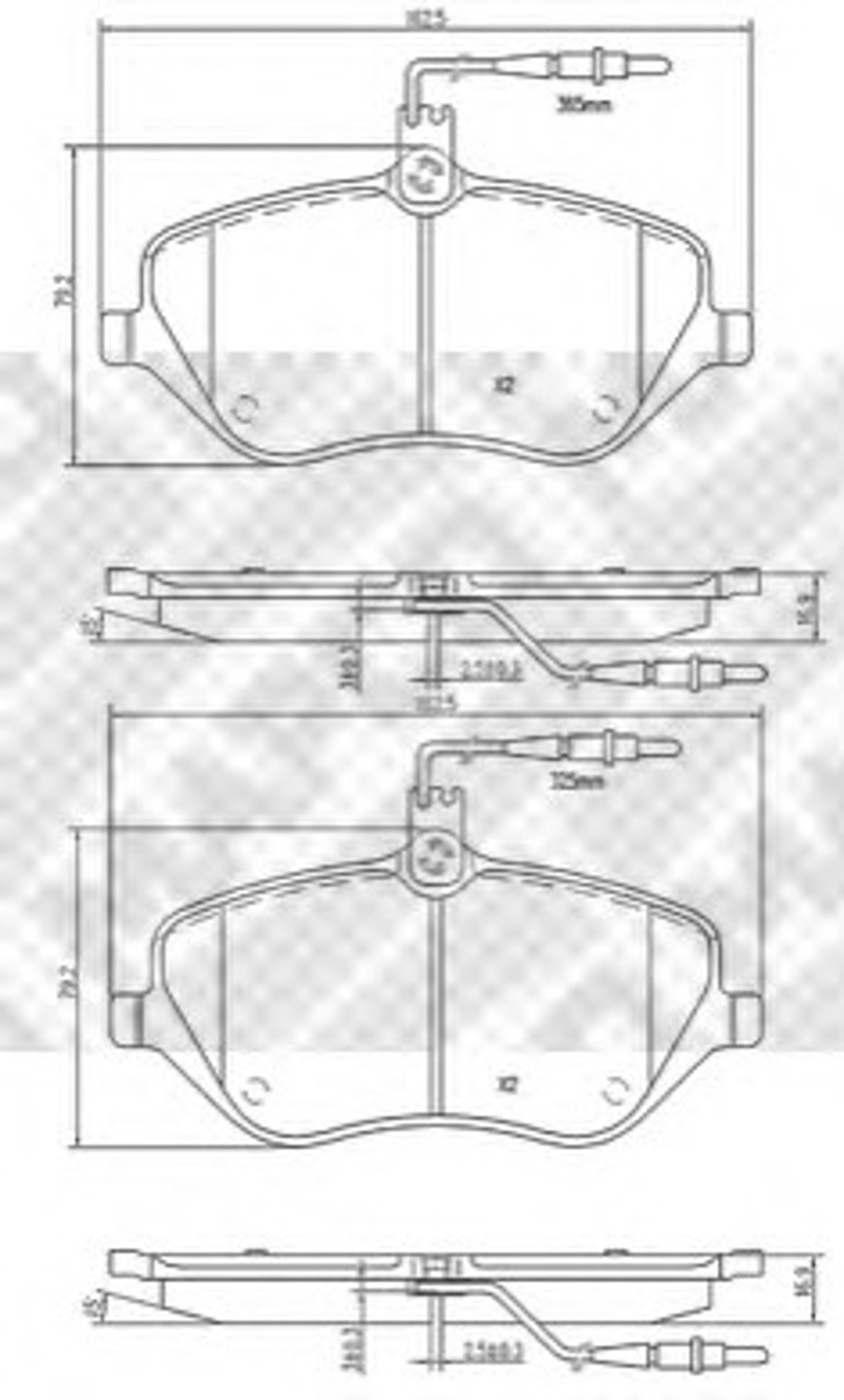 Колодки тормозные дисковые MAPCO 6825