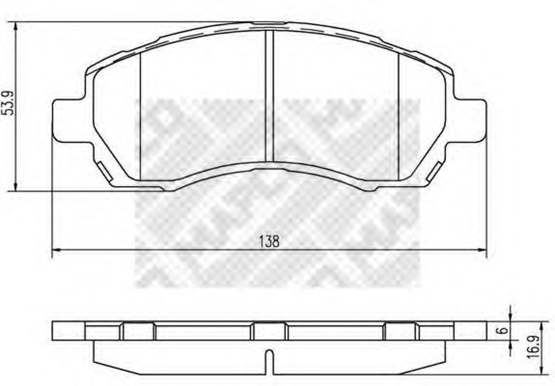 Колодки тормозные дисковые MAPCO 6844