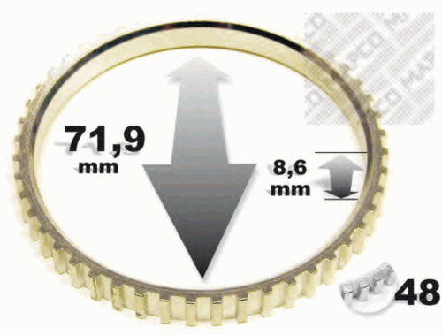 Венец зубчатый abs MAPCO 76934