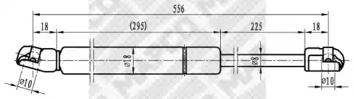 91610 MAPCO Амортизатор крышки багажника