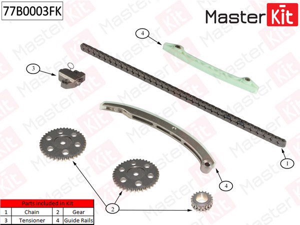 77B0003FK MASTER KIT Комплект цепи ГРМ