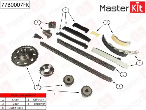 77B0007FK MASTER KIT 77B0007FK_к-кт цепи ГРМ!\ Nissan Pathfinder III 2.5DCi YD25 05>