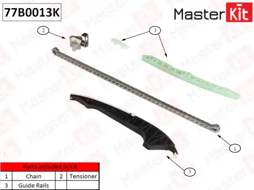 77B0013K MASTER KIT 77B0013K_к-кт цепи ГРМ!\ Audi A3/A4/A5,VW Passat 1.8-2.0 TFSI 06>