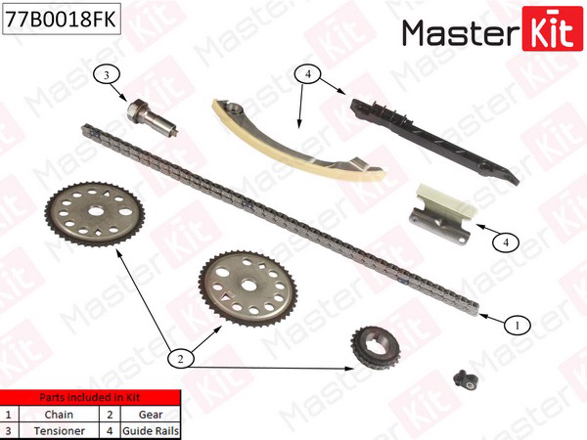 77B0018FK MASTER KIT Комплект цепи ГРМ