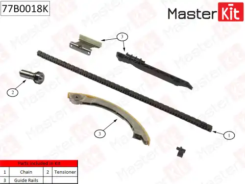 77B0018K MASTER KIT 77B0018K_к-кт цепи ГРМ!\ Opel Vectra C 2.2i 16V Z 22 D1 02>