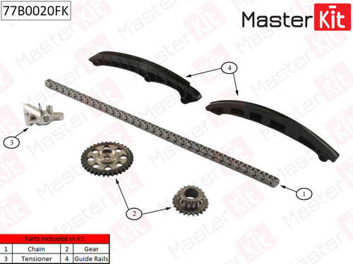 77B0020FK MASTER KIT 77B0020FK_к-кт цепи ГРМ!\ VW Golf V/VI 1.4 TSI BWK/CAVA 05-13