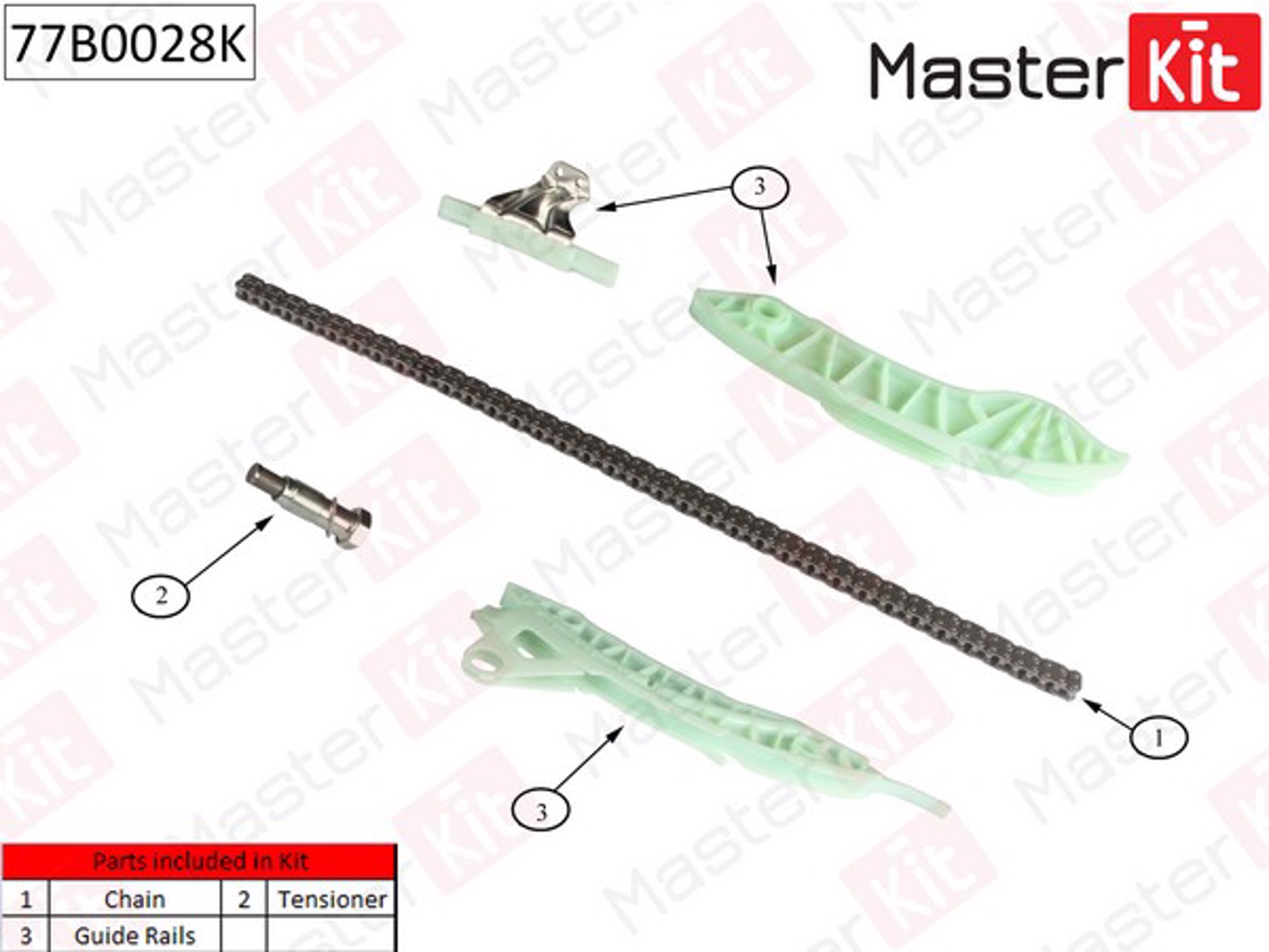 77B0028K MASTER KIT Комплект цепи ГРМ