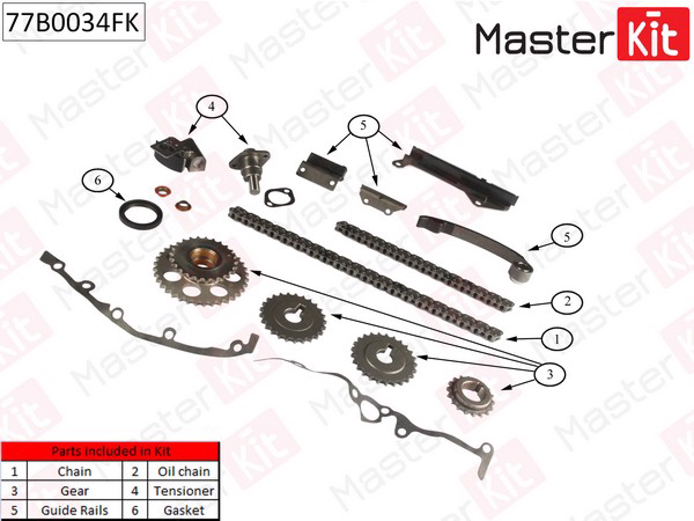 77B0034FK MASTER KIT Комплект цепи ГРМ