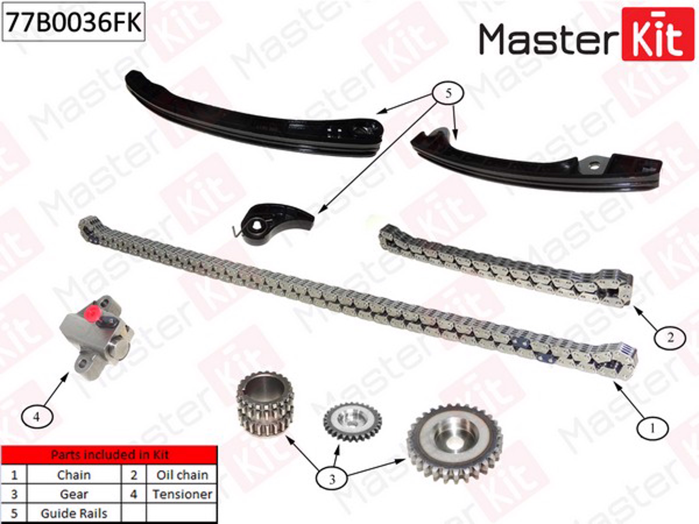 77B0036FK MASTER KIT Комплект цепи ГРМ