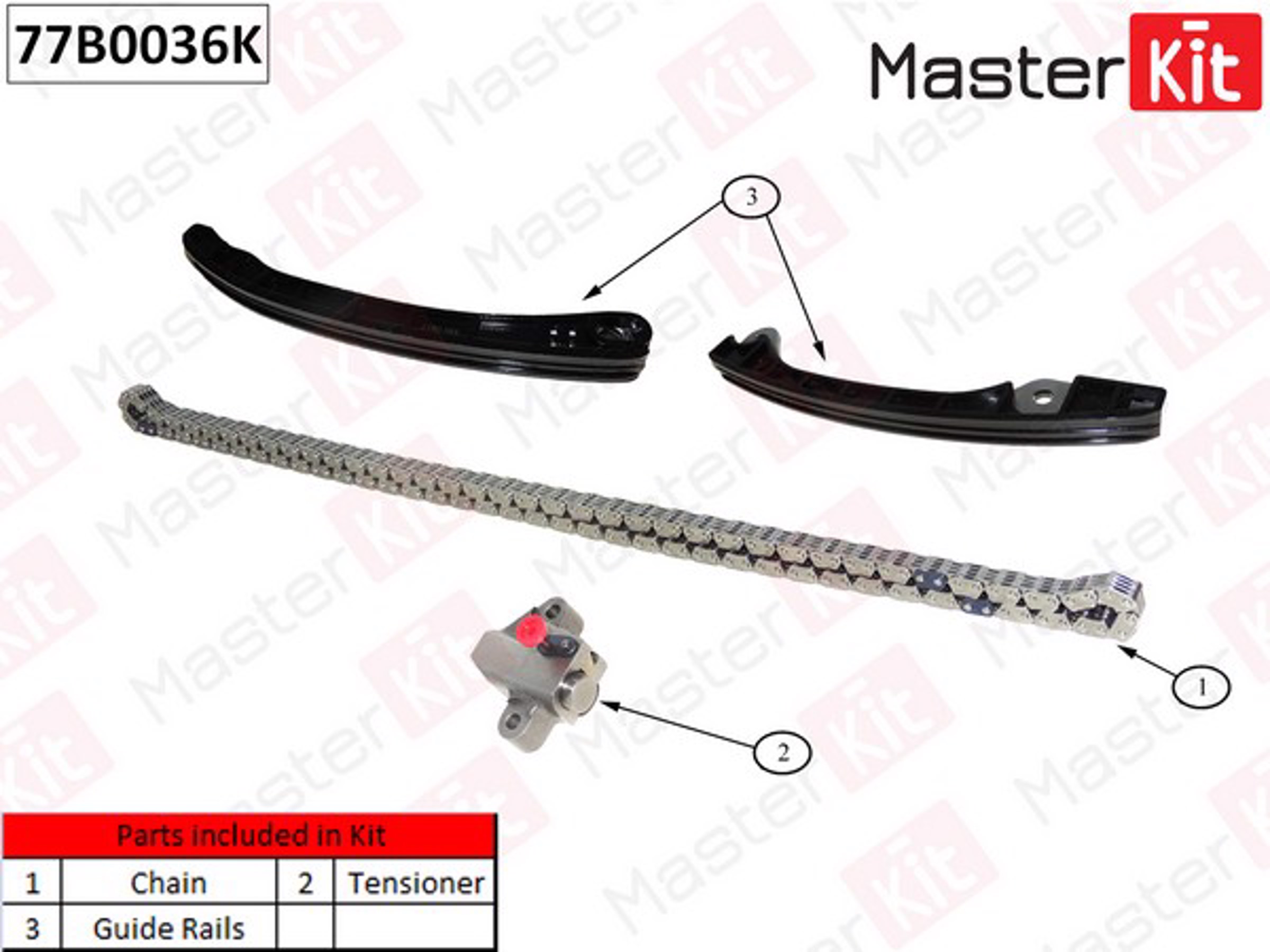 77B0036K MASTER KIT Комплект цепи ГРМ