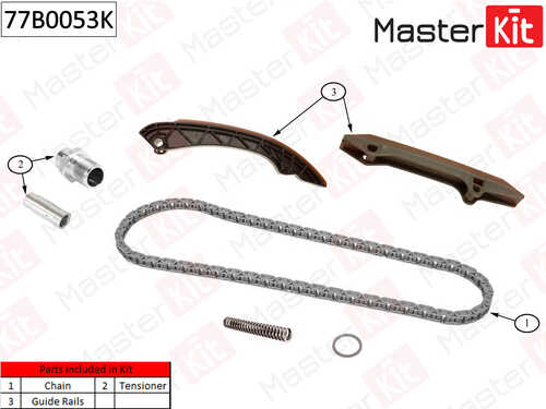 77B0053K MASTER KIT 77B0053K_к-кт цепи ГРМ!\ BMW E36/E39/E46/E53/E60/E65/E83 96-06