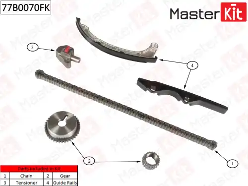 77B0070FK MASTER KIT 77B0070FK_к-кт цепи ГРМ!\ Nissan Micra III/Note 1.2-1.4i 03-12