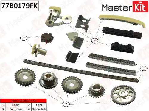 77B0179FK MASTER KIT 77B0179FK_к-кт цепи ГРМ!\ Suzuki Grand Vitara 2.5-2.7i H25A 98-03