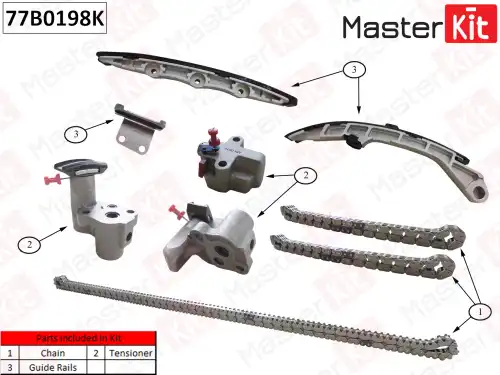 77B0198K MASTER KIT 77B0198K_к-кт цепи ГРМ!\ Nissan Murano 3.5i 03-08