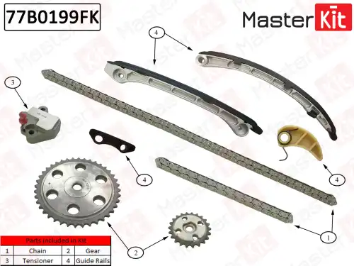 77B0199FK MASTER KIT 77B0199FK_к-кт цепи ГРМ!\ Mazda CX-7 L3VDT 07>