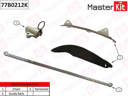 77B0212K MASTER KIT 77B0212K_к-кт цепи ГРМ!\ Hyundai I30/I40/Sonata/Tucson G4NB 10>