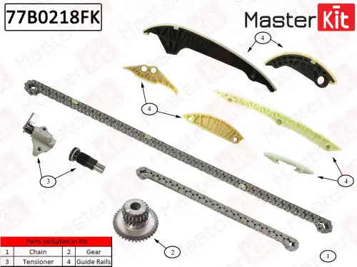 77B0218FK MASTER KIT 77B0218FK_к-кт цепи ГРМ!\ Audi A5.A6.Q5 2.0 TFSI 08>