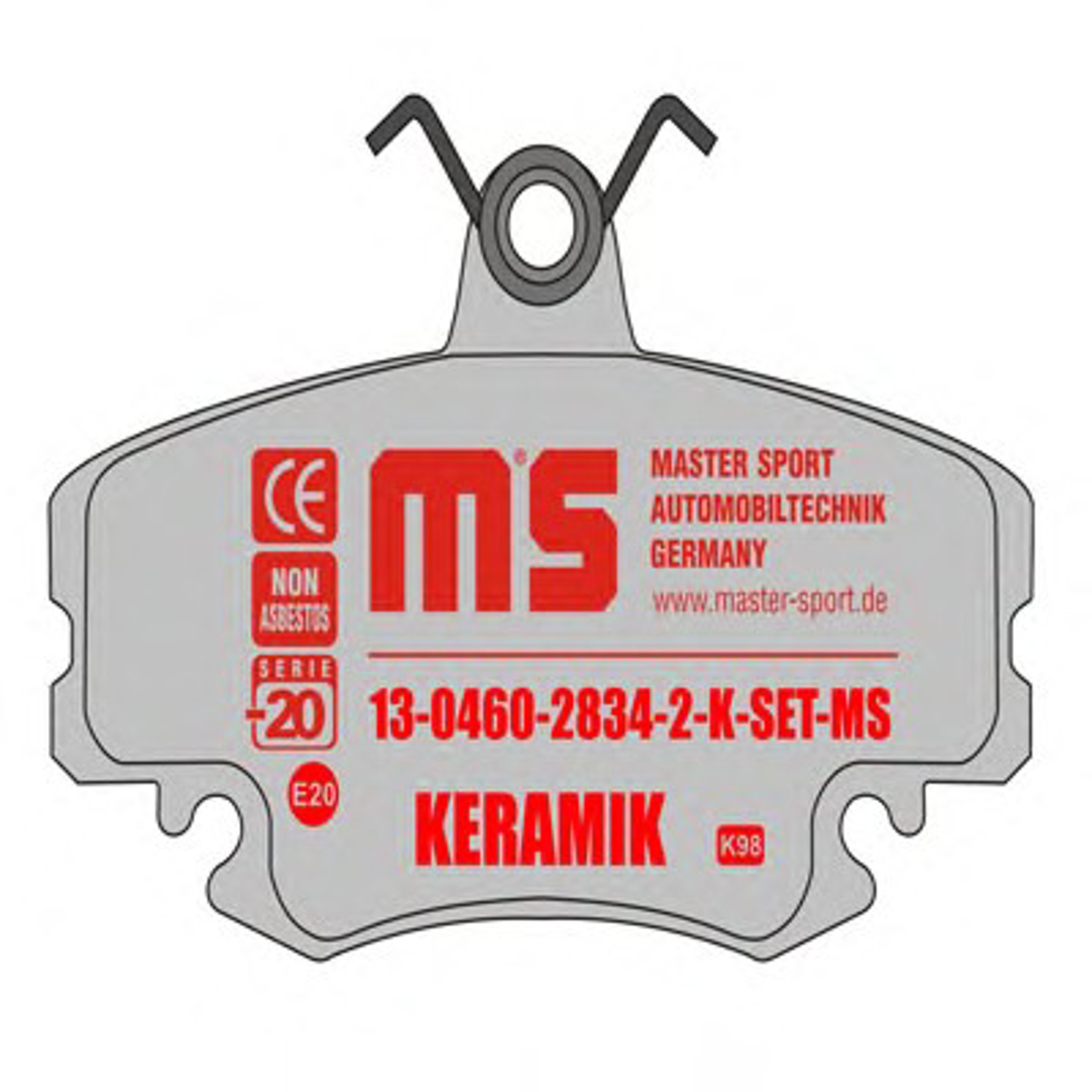 13046028342-K-SET-MS MASTER-SPORT КОЛОДКИ ТОРМОЗНЫЕ