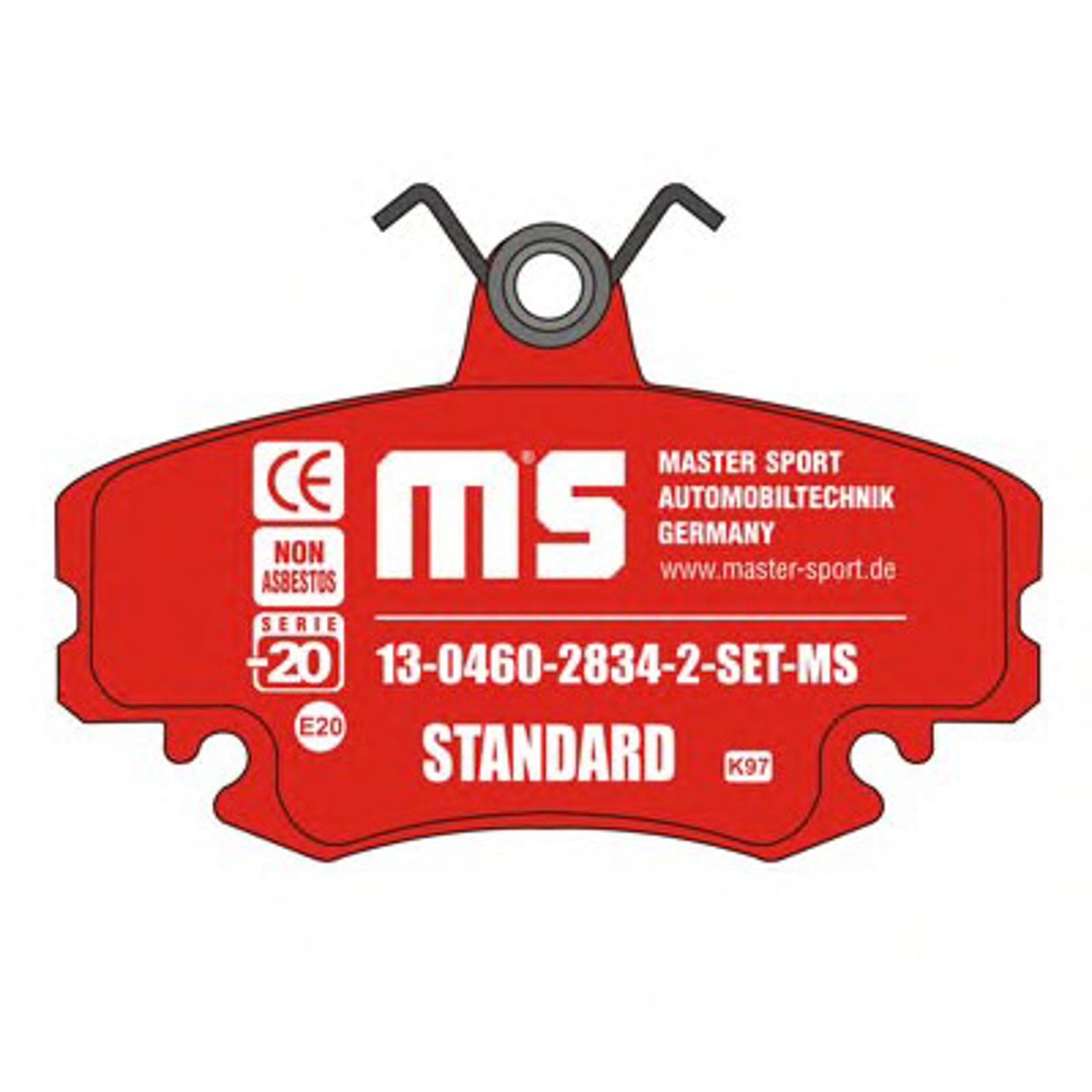 13-0460-2834-2-SET-MS MASTER-SPORT КОЛОДКИ ТОРМОЗНЫЕ