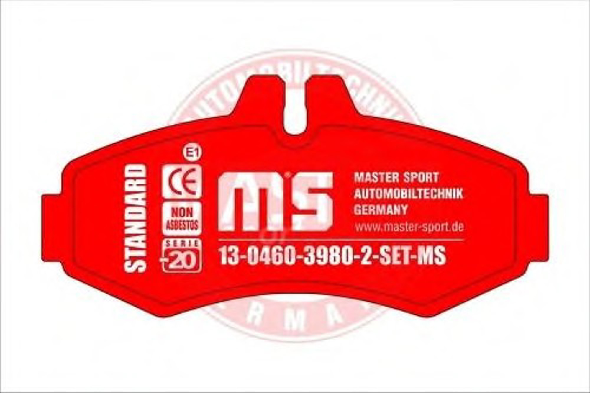 13-0460-3980-2-SET-MS MASTER-SPORT КОЛОДКИ ТОРМОЗНЫЕ