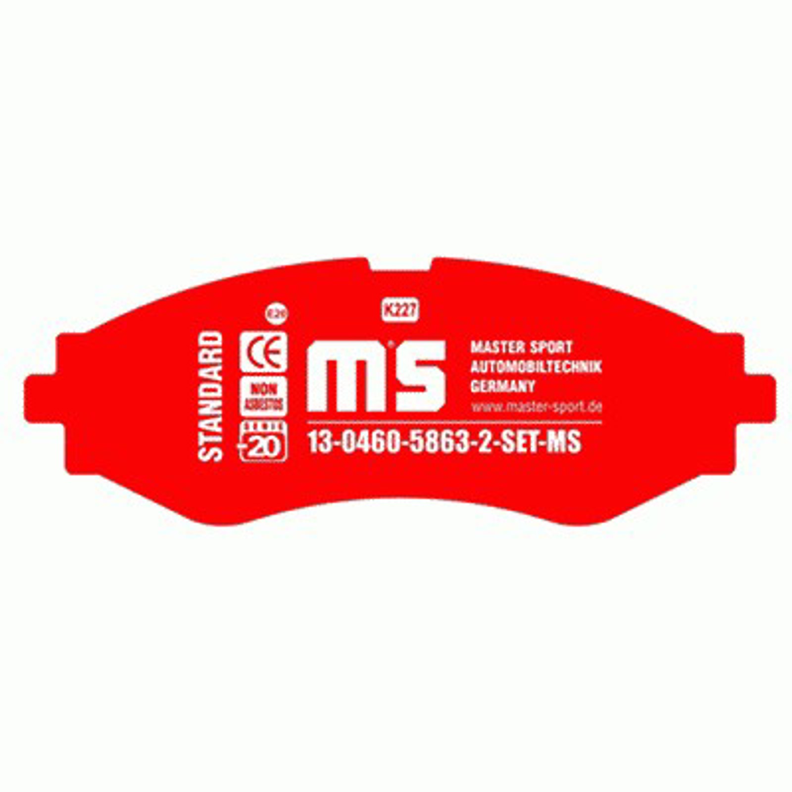 13-0460-5859-2-SET-MS MASTER-SPORT КОЛОДКИ ТОРМОЗНЫЕ