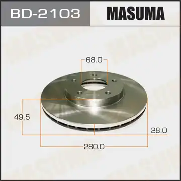 BD-2103 MASUMA BD-2103_диск тормозной передний!\ Nissan Almera/Primera 1.6-2.0/2.2D 00>