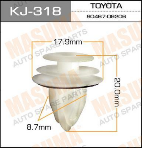 KJ-318 MASUMA Клипса пластмассовая