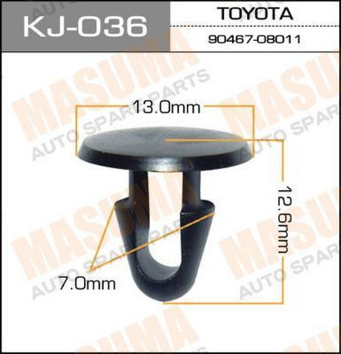 KJ036 MASUMA Клипса пластмассовая