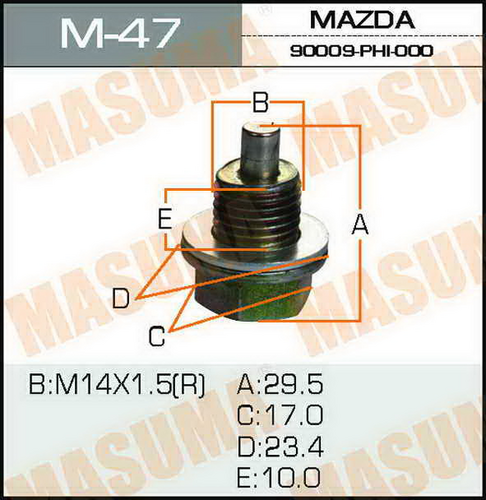 M-47 MASUMA Болт крепежный