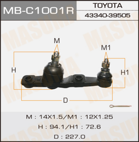 MB-C1001R MASUMA Опора шаровая