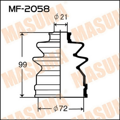 MF-2058 MASUMA Пыльник кулисы КПП