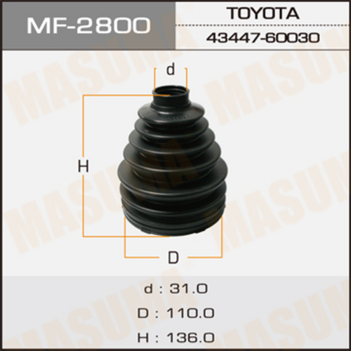 MF-2800 MASUMA Пыльник ШРУСа