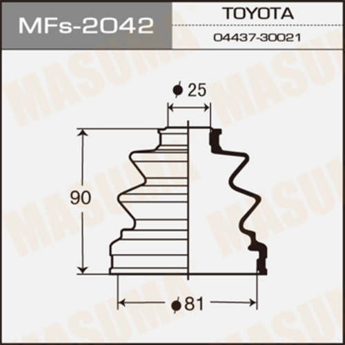 Пыльник ШРУСа MASUMA MFS-2042