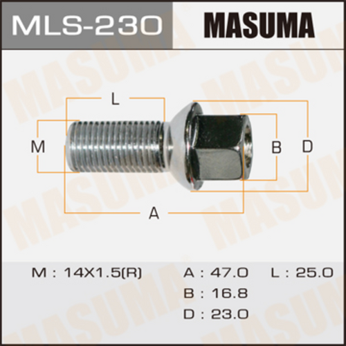 MLS-230 MASUMA Болт колесный