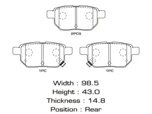 Комплект тормозных колодок дисковый тормоз