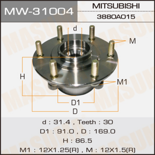 MW31004 MASUMA Ступица передняя
